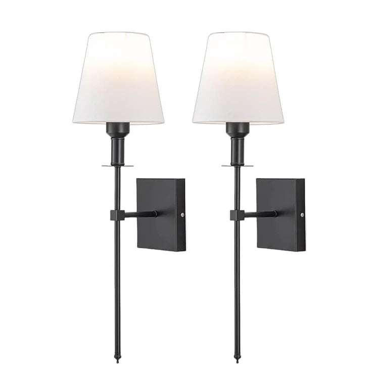 Set of 2 Wired Wall Lamps for Interior Lighting – Elegant Wall Lights for Above Mirrors, Beds and Bedroom Decor