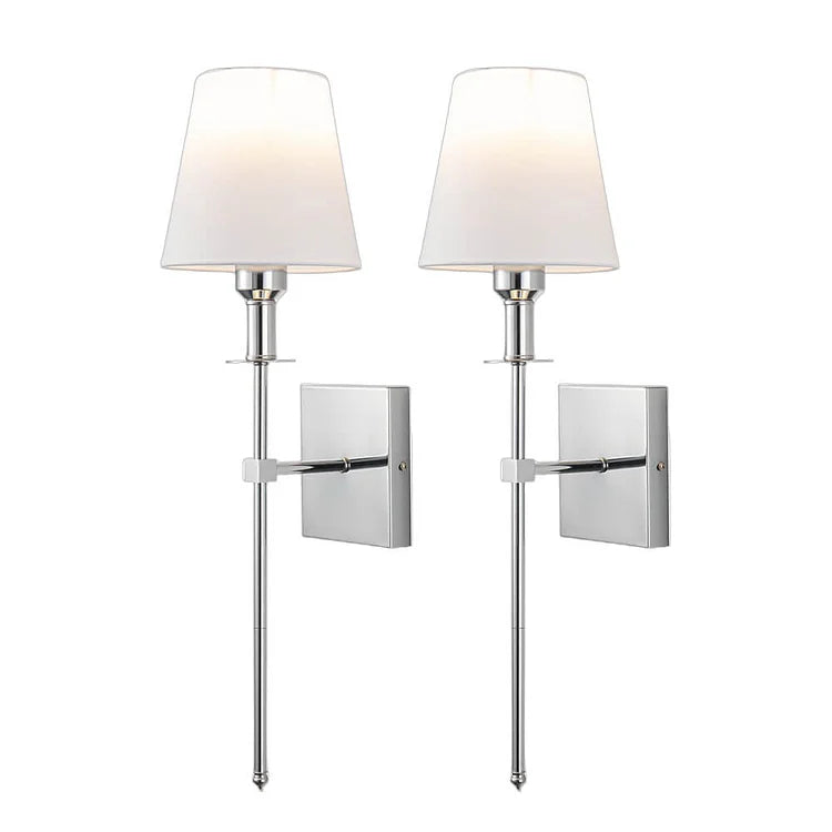 Set of 2 Wired Wall Lamps for Interior Lighting – Elegant Wall Lights for Above Mirrors, Beds and Bedroom Decor
