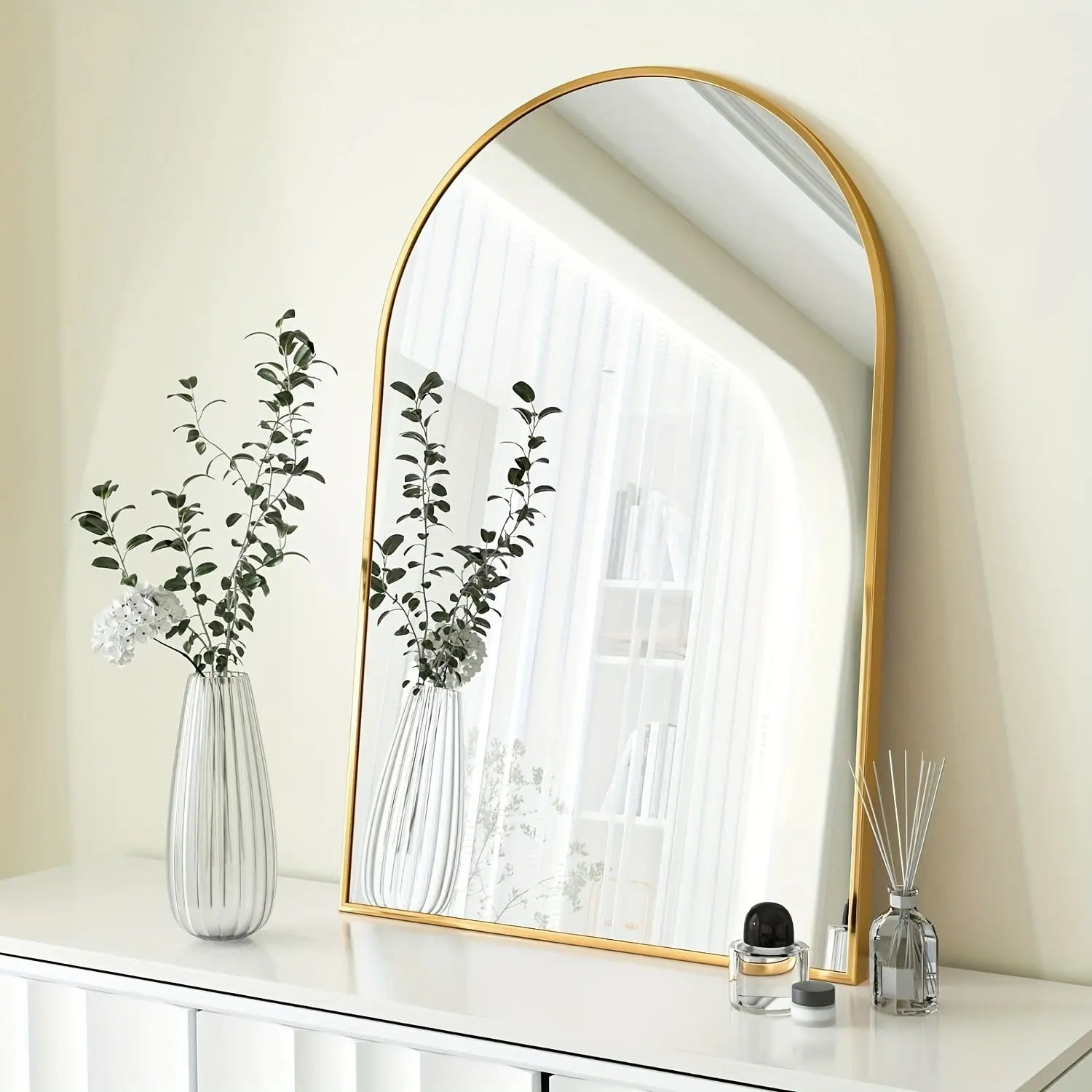 Sophisticated Wall Mirror for Home Decor – Elegant Decorative Mirror for Bedroom, Hallway and Living Room