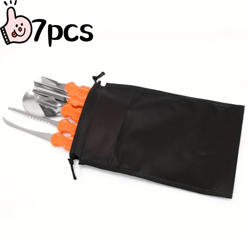 Pumpkin Carving Kit and Tools with Stainless Steel Dual-Blade Supplies for Halloween