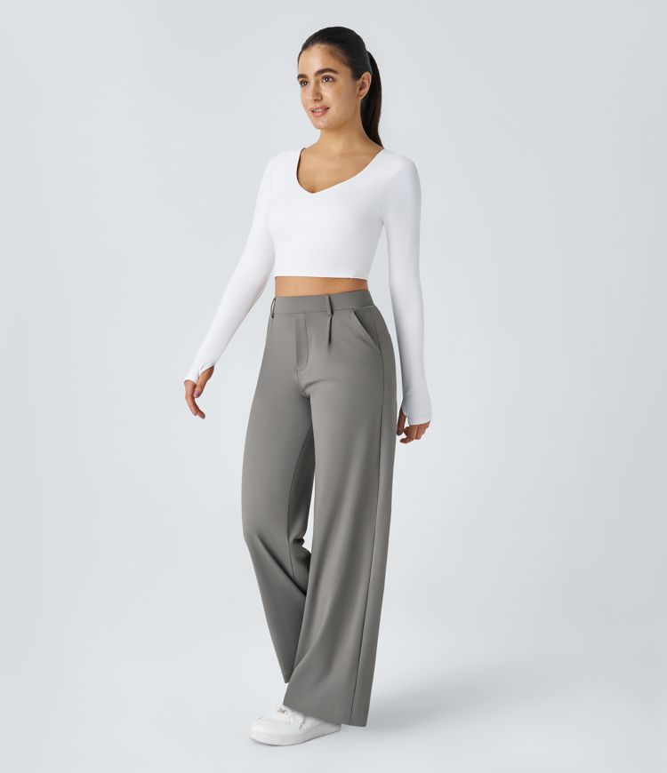 Chic High-Waisted Trousers for Women – Elegant Pants for Work, Office Style and Everyday Outfits
