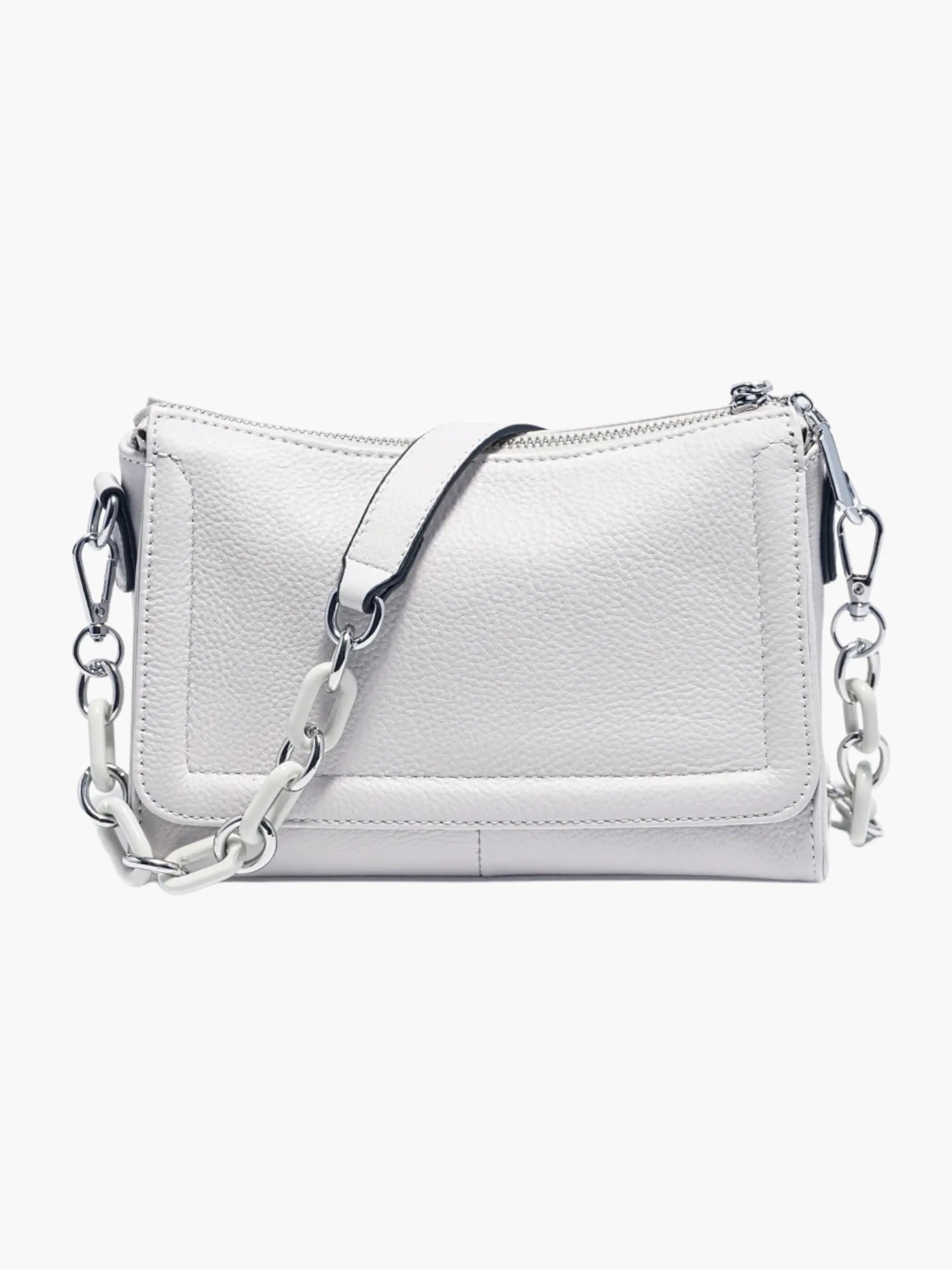 Chic White Shoulder Bag for Women – Elegant Everyday Handbag for Work, Travel and Casual Outfits
