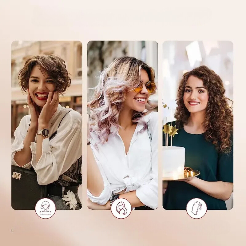 Triple Barrel Hair Curling Iron for Wave Styling – Fast Heating Styling Tool for Defined Waves and Everyday Hair Looks