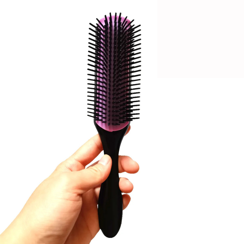9-Row Detangling Hair Brush for Straight and Curly Hair – Effortless Styling Tool for Wet and Dry Hair Care