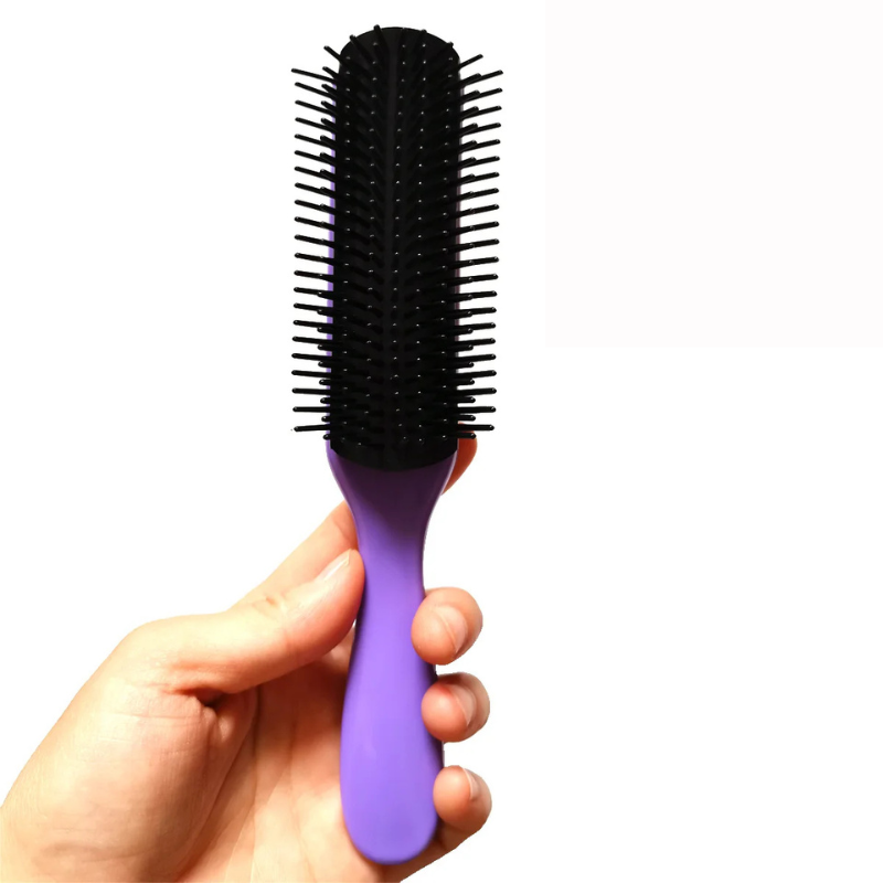 9-Row Detangling Hair Brush for Straight and Curly Hair – Effortless Styling Tool for Wet and Dry Hair Care