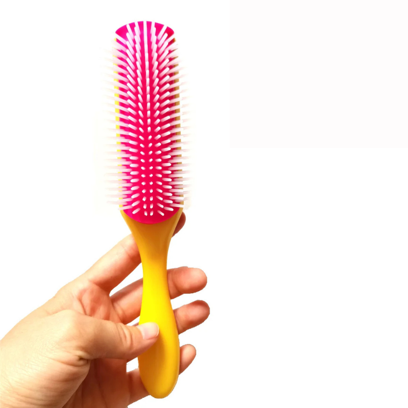 9-Row Detangling Hair Brush for Straight and Curly Hair – Effortless Styling Tool for Wet and Dry Hair Care