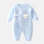 Bear Print Baby Romper for Spring and Autumn – Comfortable One-Piece Outfit for Infants and Toddlers