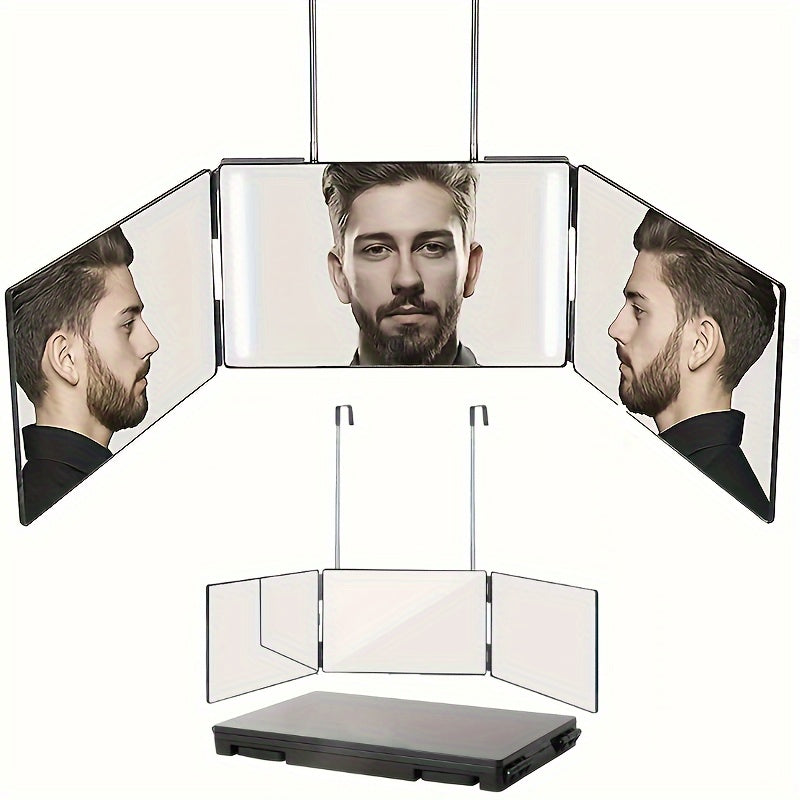 3-Sided Rotating Mirror for Hair and Makeup – Adjustable Vanity Mirror for Easy Styling at Home