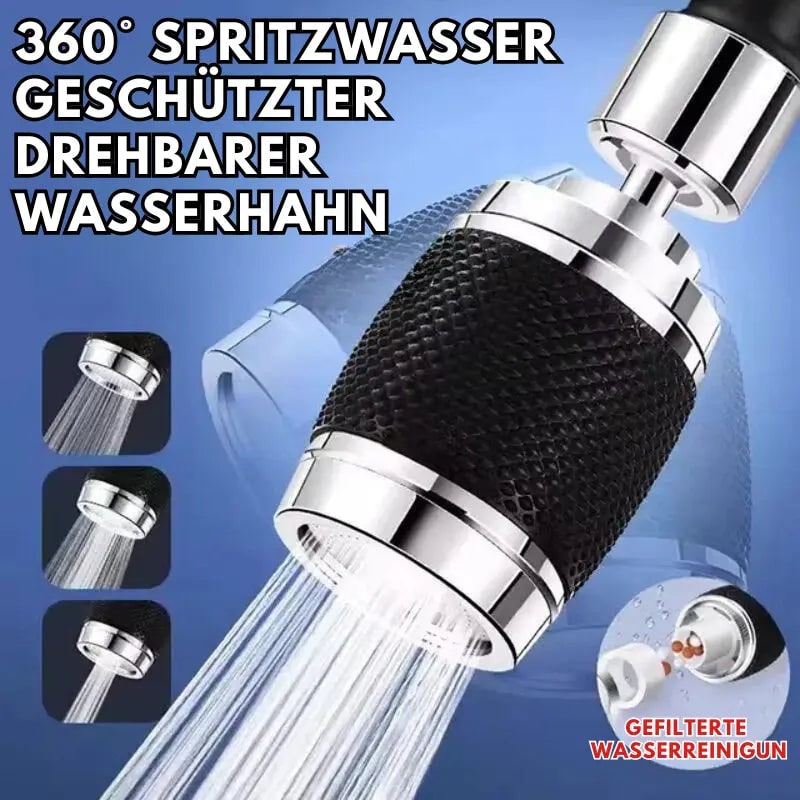 360 Degree Rotatable Faucet Aerator with Three Spray Modes and Chrome Finish - Image 1