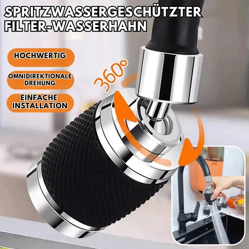 360 Degree Rotatable Faucet Aerator with Three Spray Modes and Chrome Finish - Image 3