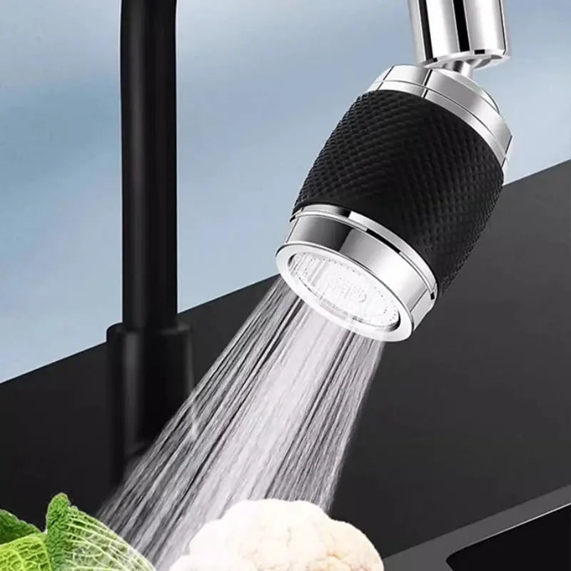 360 Degree Rotatable Faucet Aerator with Three Spray Modes and Chrome Finish - Image 4