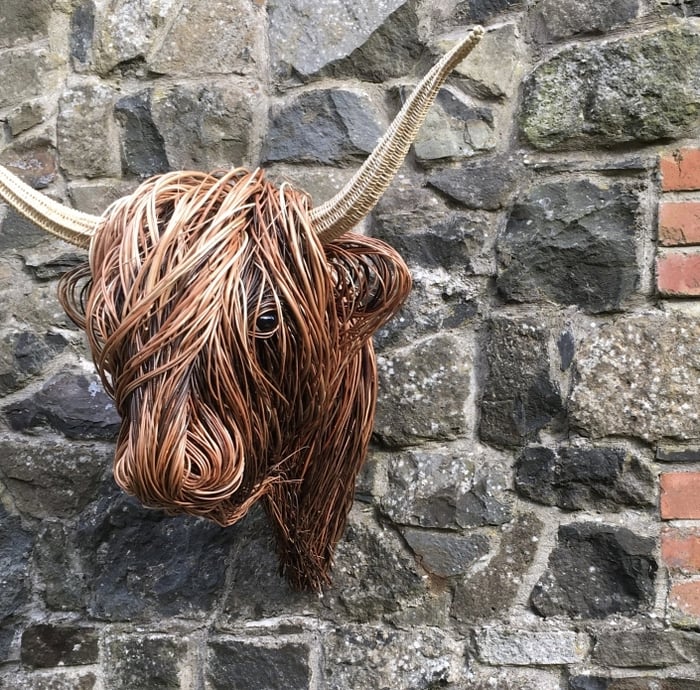 Bowie Cow Wall Art Sculpture