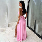 Eleanor | Women's Plunge Maxi Dress for Wedding Guests