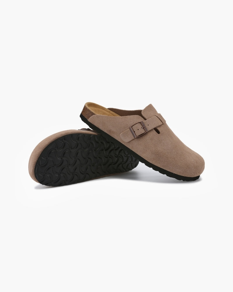 Vintage-Inspired Suede Clogs