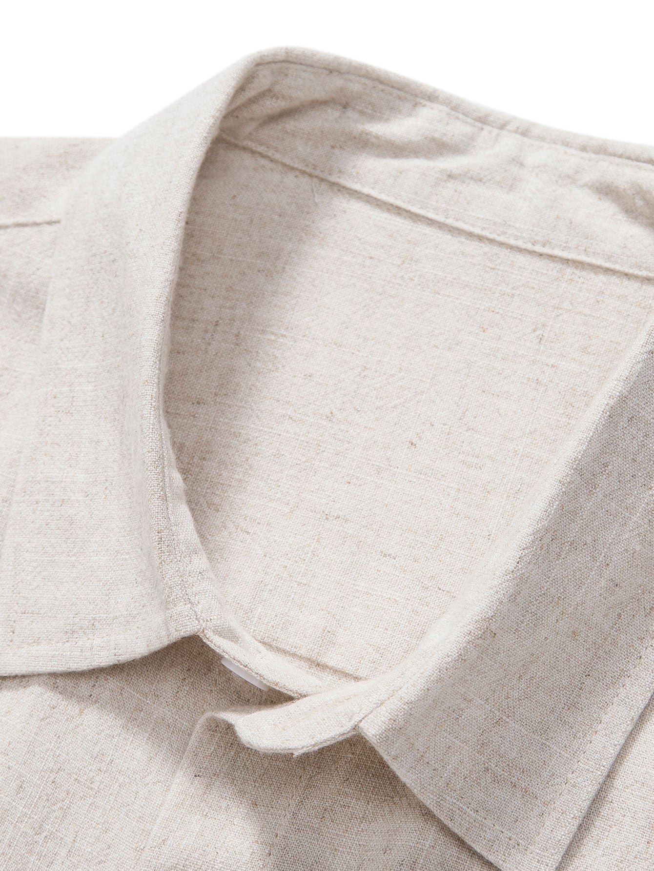 Men’s Linen-Style Outfit Set for Summer – Matching Shirt and Shorts Set for Holidays and Casual Wear