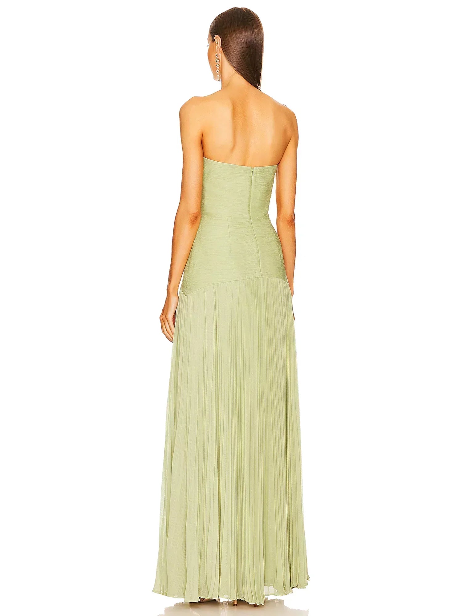 Eleanor | Strapless Pleated Maxi Dress for Women - Perfect for Wedding Guests