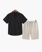 Vintage Linen Shorts Set