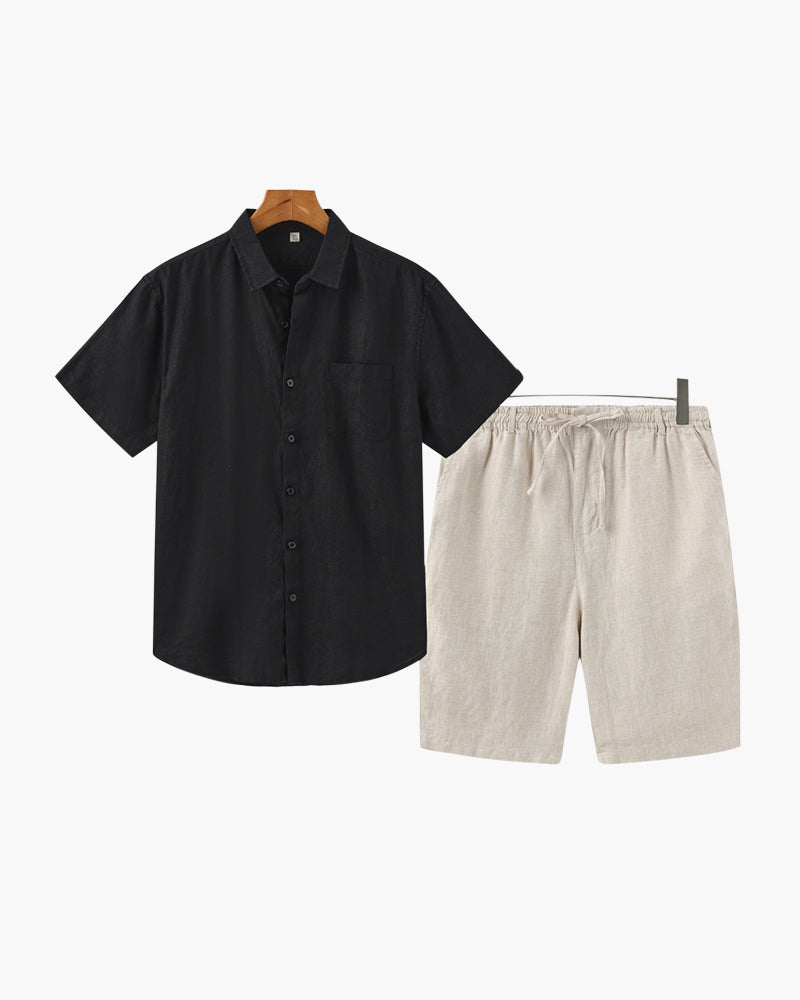Vintage Linen Shorts Set