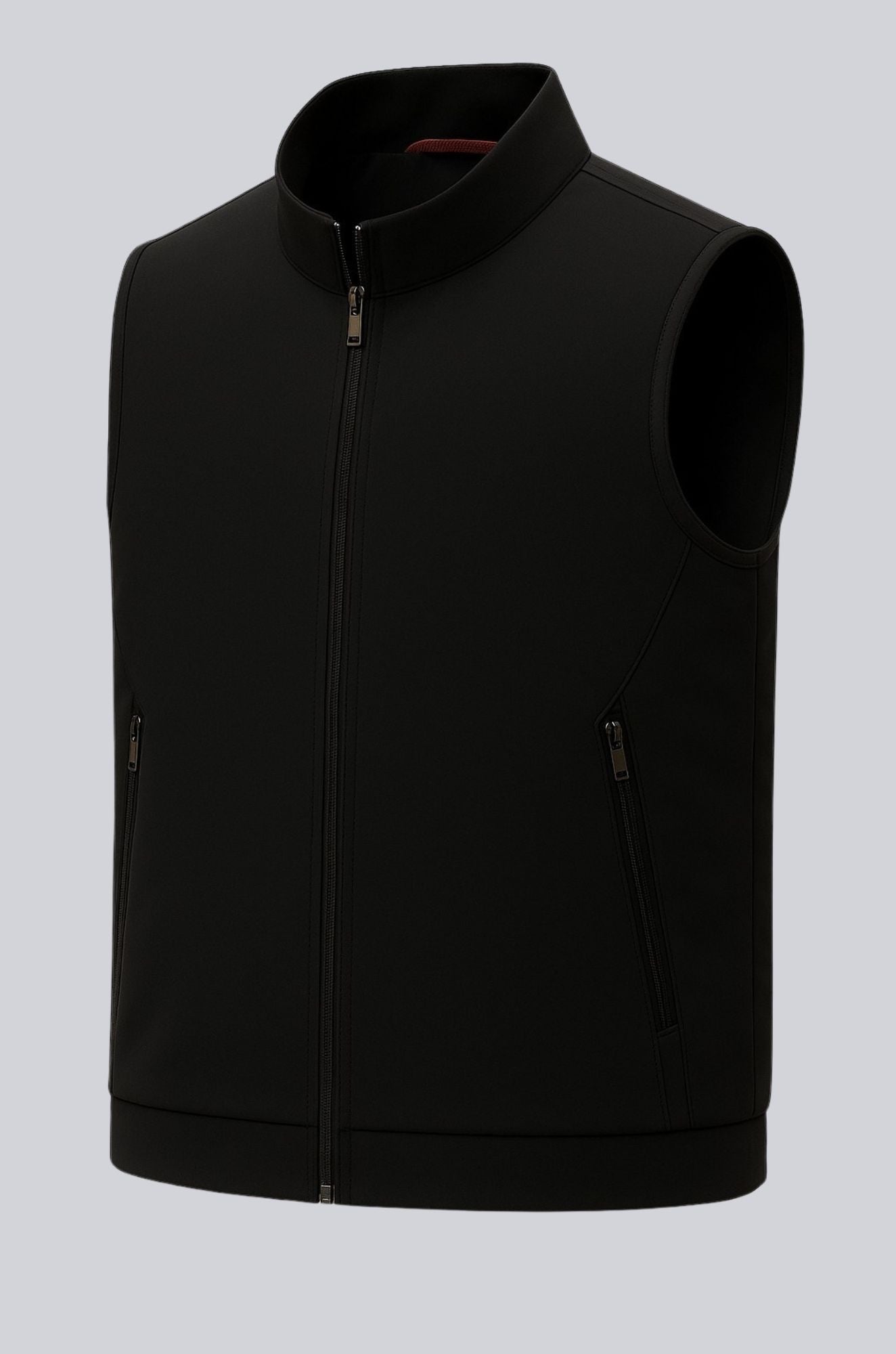 Oliver Men's Black Casual Stand Collar Vest