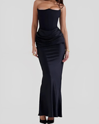 Claire | Women's Draped Maxi Dress for Wedding Guests