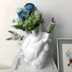 Elena Heart-Shaped Vase with Greek-Inspired Design