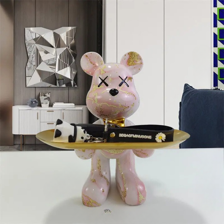 Decorative Bear Storage Figure for Home Decor – Functional Accent Organizer for Living Room, Office and Shelves