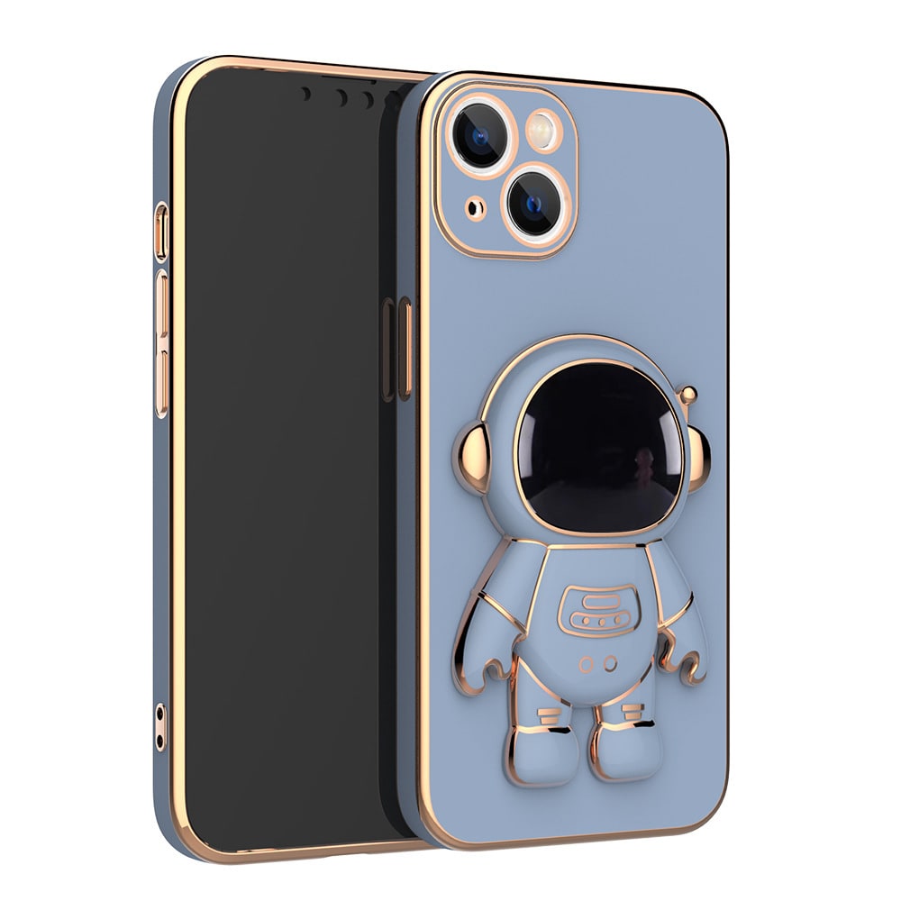 3D Astronaut Iphone Case with Electroplated Gold Trim and Kickstand Bracket Magnetic Phone Wallet - Image 4