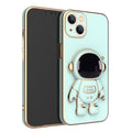 3D Astronaut Iphone Case with Electroplated Gold Trim and Kickstand Bracket Magnetic Phone Wallet - Image 8