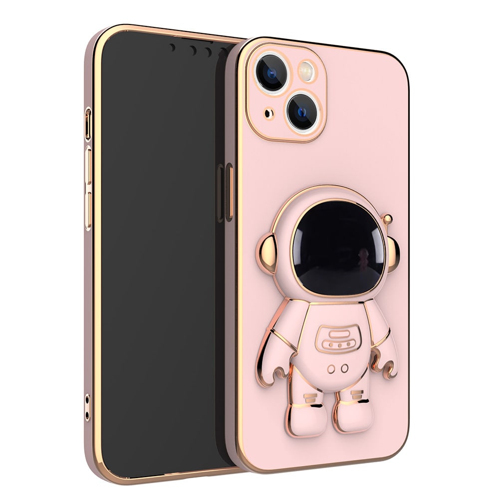 3D Astronaut Iphone Case with Electroplated Gold Trim and Kickstand Bracket Magnetic Phone Wallet - Image 9