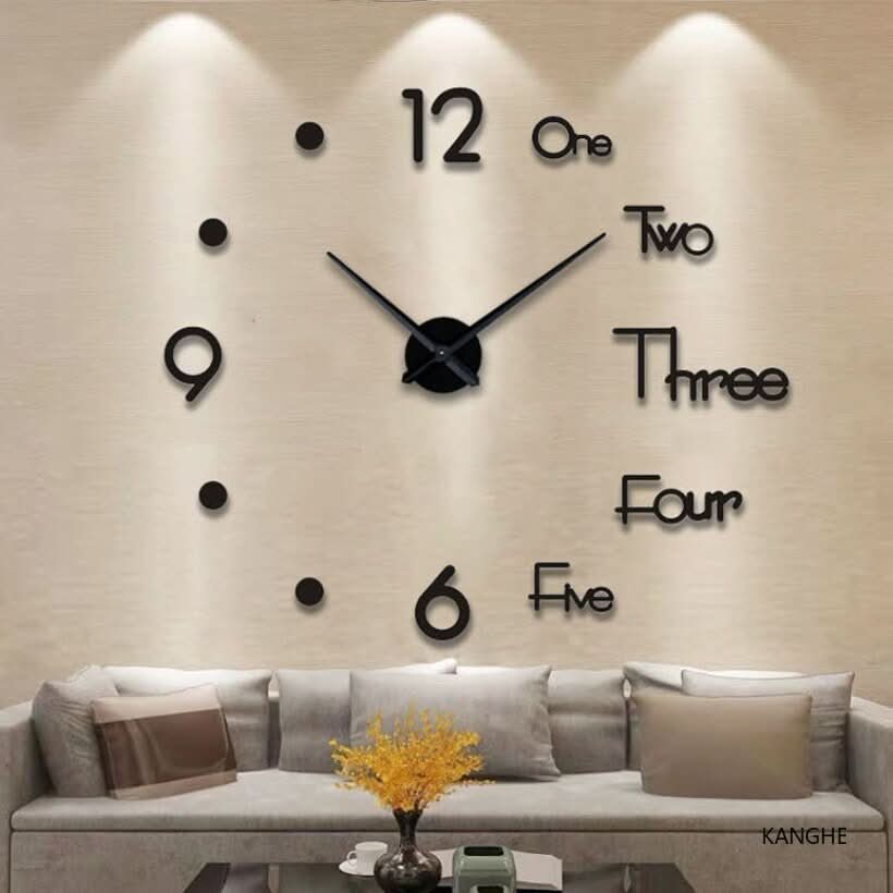 3D Wall Clock for Modern Home Decor – Large Decorative Time Display for Living Room, Office and Contemporary Interiors