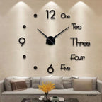 3D Wall Clock for Modern Home Decor – Large Decorative Time Display for Living Room, Office and Contemporary Interiors