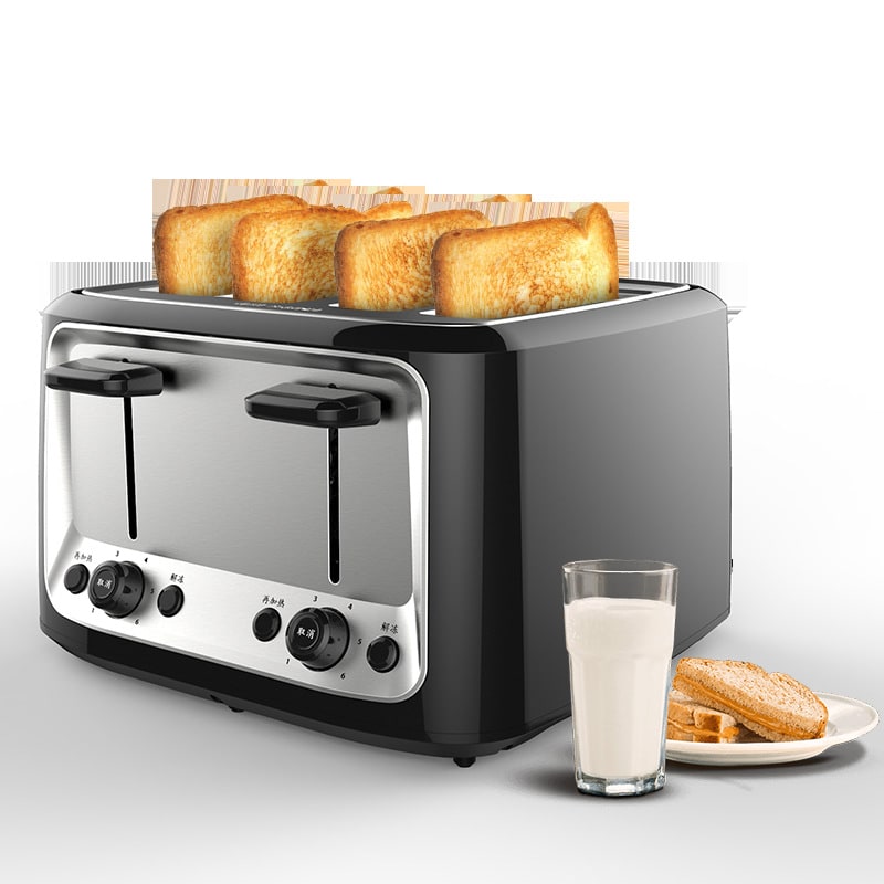 4 Slice Toaster Oven with Dual Controls Stainless Steel Top and Protective Cover Four - Image 7