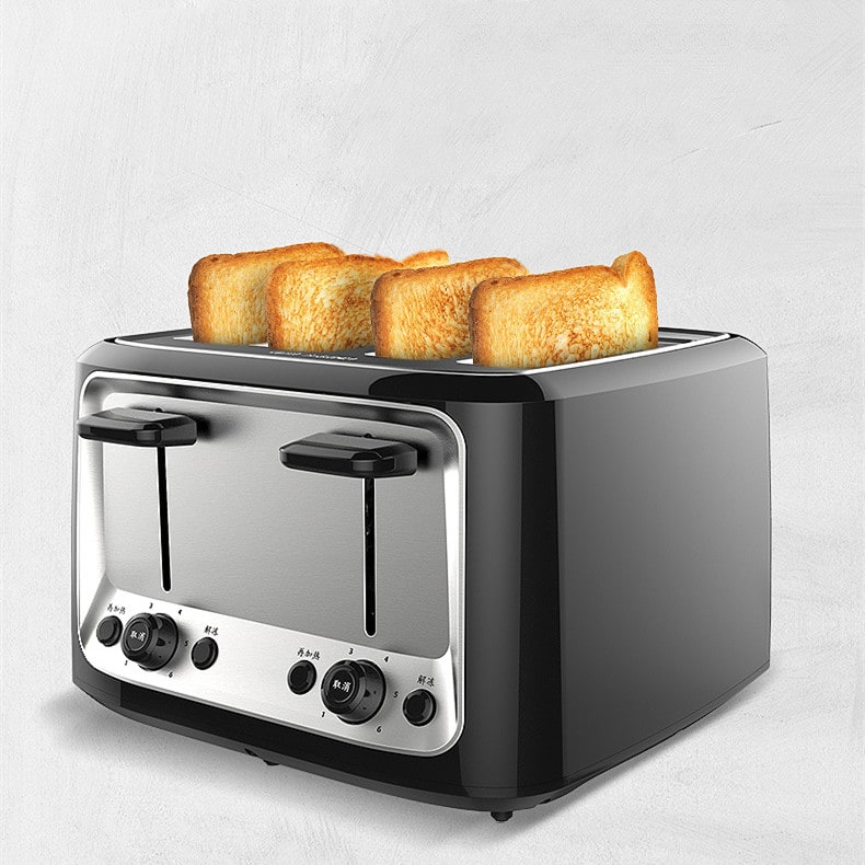 4 Slice Toaster Oven with Dual Controls Stainless Steel Top and Protective Cover Four - Image 9