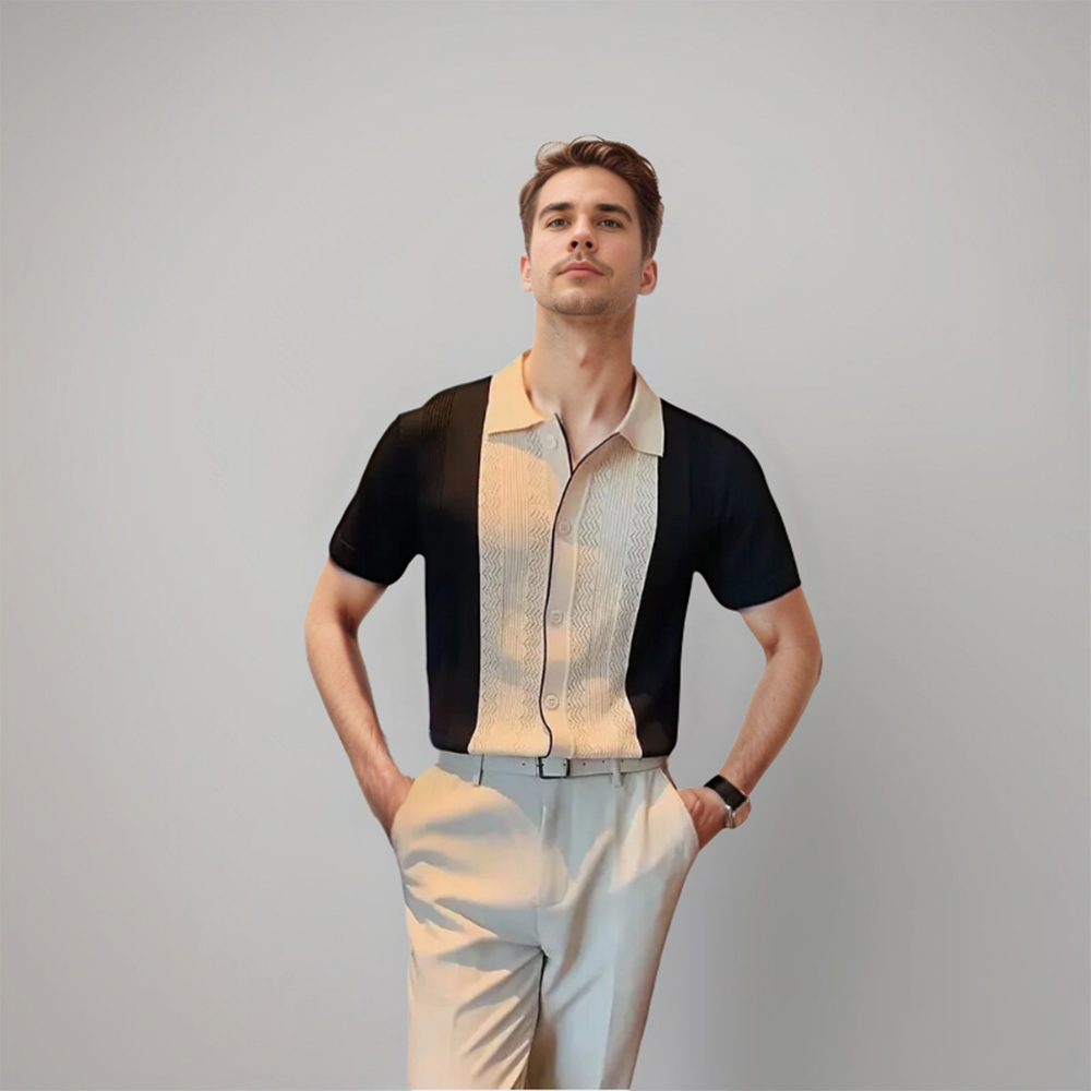 Men’s Short Sleeve Shirt for Everyday Wear – Casual Button-Up Top for Summer Outfits and Holidays