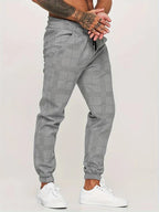 Men’s Checked Jogging Pants for Casual Wear – Comfortable Lounge Pants for Home, Travel and Everyday Style