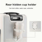 Hard Shell Cabin Suitcase with Cup Holder and USB Port – Carry-On Luggage with TSA Lock for Smart Travel