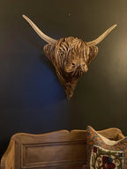 Bowie Cow Wall Art Sculpture