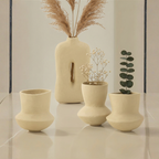 Natural Tone Square Paper Mache Planter