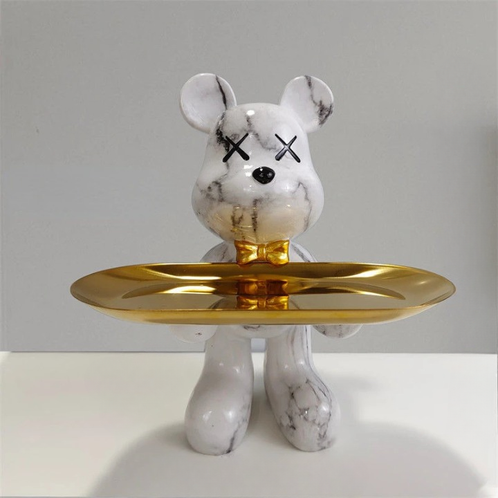 Decorative Bear Storage Figure for Home Decor – Functional Accent Organizer for Living Room, Office and Shelves