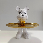 Decorative Bear Storage Figure for Home Decor – Functional Accent Organizer for Living Room, Office and Shelves