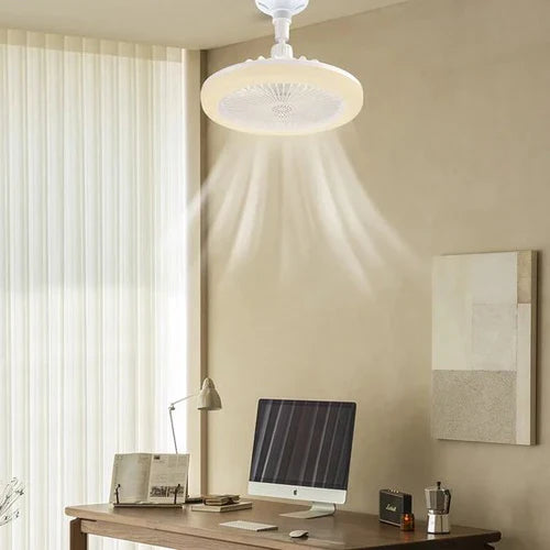 Ceiling Fan with Integrated LED Lighting for Home Cooling – Quiet Modern Fan with Light for Living Room and Bedroom