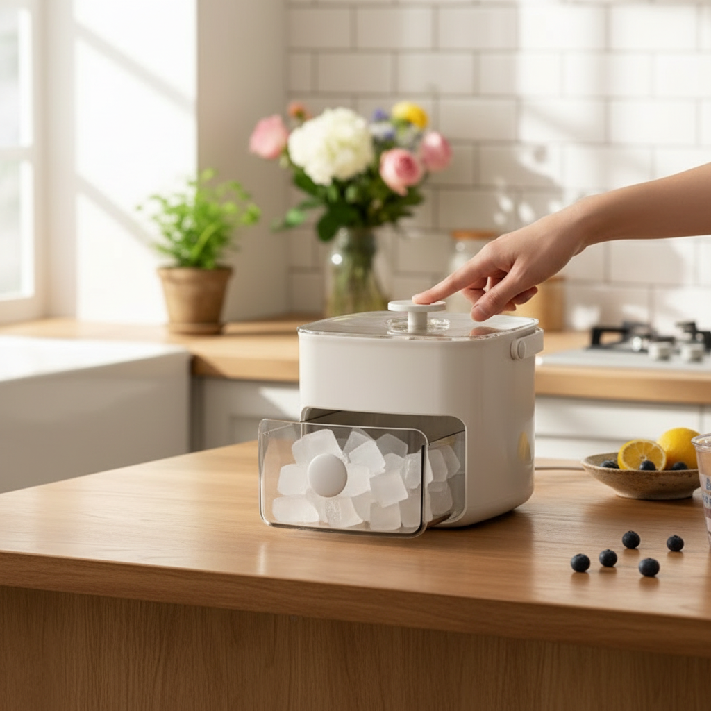 Compact Countertop Ice Maker – Fast Ice Production with Quick Cooling Technology