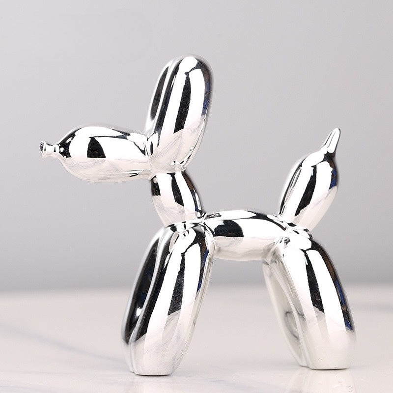 Balloon Dog Art Sculpture for Modern Home Decor – Playful Decorative Figurine for Living Room, Office and Shelves