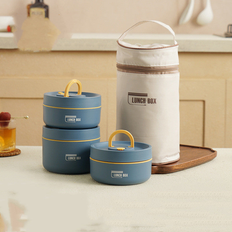 Insulated Stainless Steel Bento Box Stackable Lunch Container with Thermal Storage