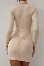 Button-Up Bodycon Shirt Dress with Collar for Women – Fitted Midi Dress for Work, Casual Wear and Smart Occasions