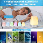 Wake-Up Light with Natural Sound Alarm – Sunrise Simulation Lamp for Gentle Morning Routine and Better Sleep Habits