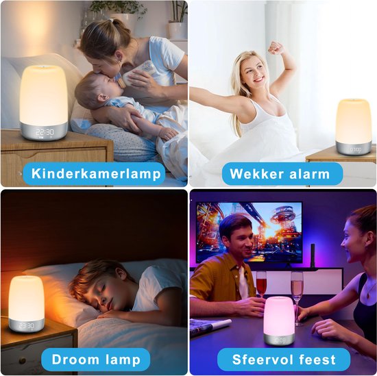 Wake-Up Light with Natural Sound Alarm – Sunrise Simulation Lamp for Gentle Morning Routine and Better Sleep Habits