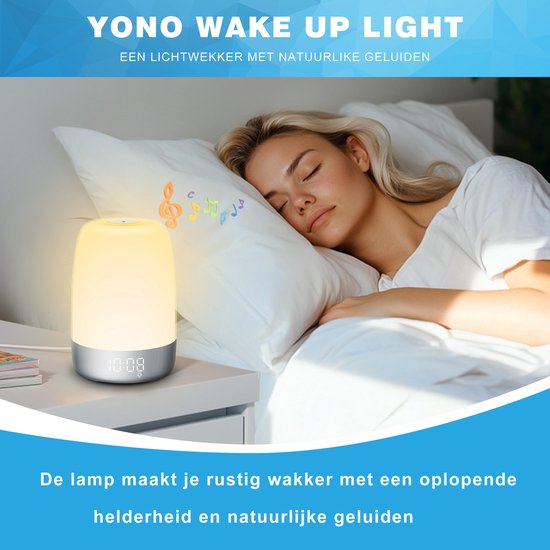 Wake-Up Light with Natural Sound Alarm – Sunrise Simulation Lamp for Gentle Morning Routine and Better Sleep Habits
