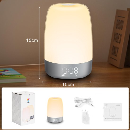 Wake-Up Light with Natural Sound Alarm – Sunrise Simulation Lamp for Gentle Morning Routine and Better Sleep Habits