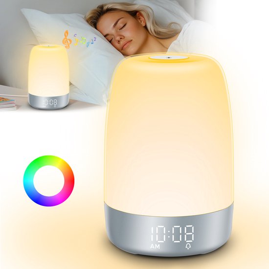 Wake-Up Light with Natural Sound Alarm – Sunrise Simulation Lamp for Gentle Morning Routine and Better Sleep Habits